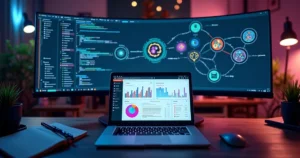 Painel do SonarQube em notebook integrado a pipeline de CI CD em ambiente de nuvem